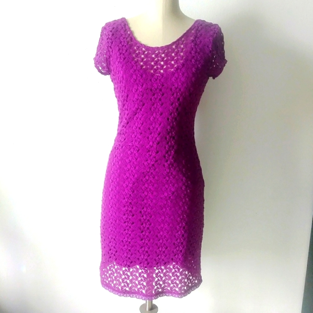 Free people magenta knit dress